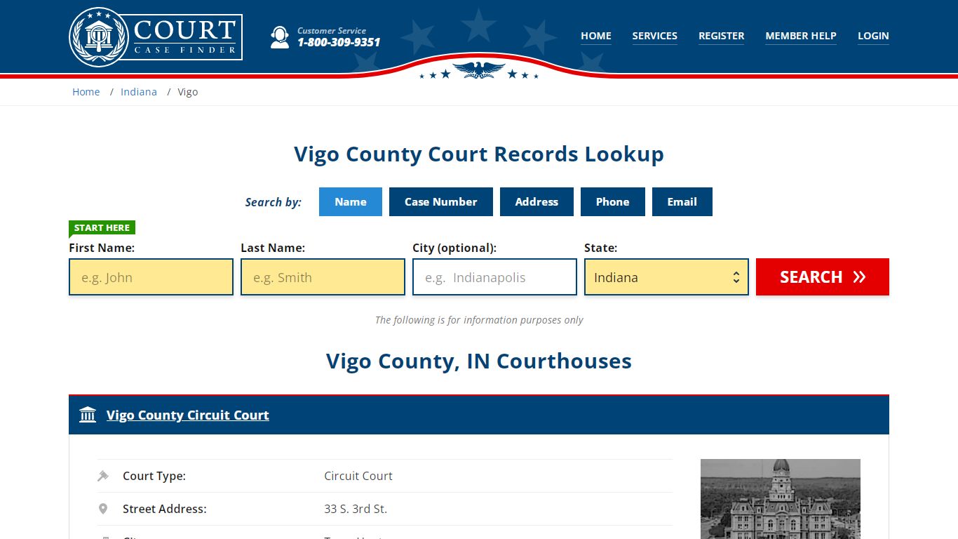 Vigo County Court Records | IN Case Lookup